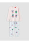 Özmarka New Season Pink Printed Girls' Pajama Set - 3