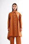 Paper Touch Tunic with Zipper Detail on the Back 116 Light Brown - 2