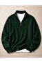 Unisex Ribbed Half-Zip Collar Detailed Knitwear