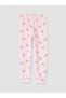Peak New Season Pink-Printed Crew Neck Girls' Pajama Set - 7