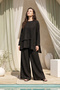 Blouse with Front Piece and Wide Leg Trousers Nile Set 965 Black - 4