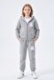 3 Thread Girls' Printed Hooded Zipper Tracksuit Set - 5
