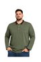 Men's Large Size Khaki Fs 100% Cotton Polo Collar Long Sleeve T-Shirt 3Xl-4Xl-5Xl-6Xl