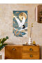 Rectangular Turquoise Background with Crane Pattern, Glass, Wall Sticker, 40X70Cm - 2
