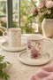Tabak Evi Porcelain Blossom Coffee Cup Set 80Cc 4 Pieces for 2 People