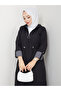 Striped Bondit Fabric Hijab Trench Coat Mde1205010 - 6