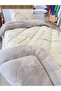 Single Double-Sided Luxury Welsoft Elite Quilt Soft Fleece Quilt and Pillowcase Reflection Cream - 3