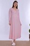 Mother's Comfort Maternity Nightgown with Breastfeeding Feature Effortt - Pink - 7