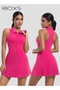 Women's Tennis Dress, Golf Dresses with Built-in Shorts for Women, Strappy Backless Yoga Dress With - 2