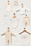 Motorcycle Patterned 10-Piece Boxed Newborn Hospital Discharge Bodysuit Set