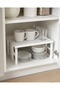 2 Pieces of In-Cabinet Organizer Shelf, Plate and Cup Rack, Hard Odorless Plastic Shelf - 7