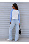 Women's Raglan Sleeve Crew Neck Long Sleeve Oversize Blouse - 3