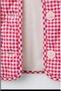 New Season Girls' Cherry Embroidered Gingham Quilted Coat - 5