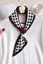 Polka Dot Patterned Practical Use Tie-Form Women's Scarf - Neck Scarf - 2