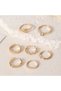 Zype Gold Gold Colored Stone Multiple Toe Ring Set - 7