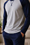 Men's Cotton Long Sleeve Pajama Set with Pockets - 5