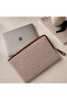 Women's Tan Patterned Portfolio Bag – Tablet Bag, Zippered Handbag