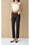 Straight Cut Belted Denim Trousers - 5