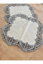 Living Room Set Dowry Set Velvet Cream Gray Runner Set 5 Piece Lace Table Runner Console Coffee Table Cover Z - 4