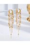 Ball Chain Dangle Women's Earrings Steel Look New Model Stylish Trendy Jewelry - 2