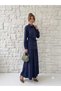 Women's Flawed Draped Shirt with Tie-Up Detail Skirt Set - 7