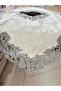 Living Room Set Dowry Set Velvet Cream Gray Runner Set 5 Piece Lace Table Runner Console Coffee Table Cover Z - 3