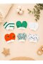 Newborn Baby Gloves 6 Pairs Set 100% Cotton Soft Textured Patterned Unisex 0-6 Months - 2