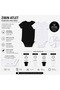 Children's Half Sleeve Undershirt 90% Cotton Flexible Hook-And-Loop Bodysuit Black White 4-12 Years - 8