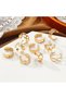 Gloren Gold Yellow Gold Colored Multiple Toe Ring Set - 3