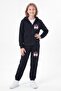 3 Thread Printed Zippered Girls' Tracksuit Set - 5