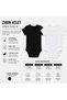 Children's Half Sleeve Undershirt 90% Cotton Flexible Hook-And-Loop Bodysuit Black White 4-12 Years - 2