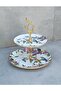 Flora 6 Piece Ceramic Cake Jar Pastry Presentation Plate Set - 8