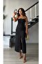 Black Strapless Dress with Front Slit - 3
