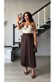 Bitter Brown Elastic Cuffed Satin Trousers - 6