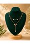 Pearl Butterfly Lariat Necklace for Women – 18K Gold Plated PVD Stainless Waterproof & Anti-Tarnish - 2