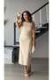 Stone Adjustable Strap Gathered Midi Dress - 5