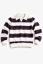 Girl's striped sweatshirt and wide-leg sweatpants set - 5