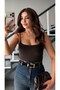 Bitter Brown Adjustable Strap Bodysuit - 3