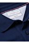 Men's Woven Polo Collar Short Sleeve Casual Blue T-Shirt - 6