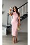Pink Sitting Midi Dress - 6