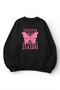 Unisex Soft Textured Keep Flying Printed Design Oversize 3 Thread Crew Neck Sweatshirt