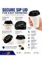 Sunny Paper Cups with Sip Lid 12 oz (360 ml) – Food Grade Coffee Cups for Hot Drinks, Leak Resistant, Secure Sip Lid for Tea, Coffee & Hot Chocolate, White, Pack of 25 - 7