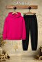 Children's Unisex Single-Piece Plain Printed Hooded Tracksuit Set