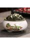 Generic Small 9cm Ceramic Incense Burner Holder with Metal Lid - Decorative Aroma Diffuser for Cone & Coil Incense - Home Decor & Meditation Gift. (White-Boat)