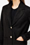 Black Suede Blazer Jacket with Gold Button Detail 4091 - 5