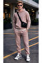 Men's Thermal Fleece 3 Thread Puff Fabric Sweatpants Set with Kangaroo Pockets - 5
