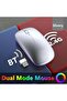 Dual-Mode Slim Wireless Mouse – Bluetooth 5.0 & 2.4GHz Rechargeable Mouse with RGB LED, Silent Clicks & 3 Adjustable DPI for Laptop, iPad, Mac & Windows (Silvary) - 3