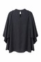 Black Shawl Collar Oversize Shirt - 2