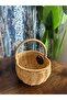 Handmade Wicker Rattan Basket, Jute Woven Decorative Multi-Purpose Bread Basket, Fruit Bowl, and Organizer with Handles - 2