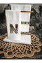 Checkered Letter N and Striped Kitchen Towel Set of 2 (30X50) - 3